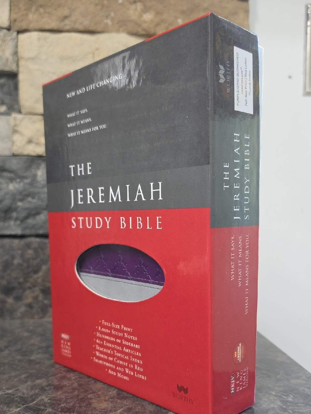 The Jeremiah Study Bible, NKJV: Gray and Purple LeatherLuxe Limited Edition